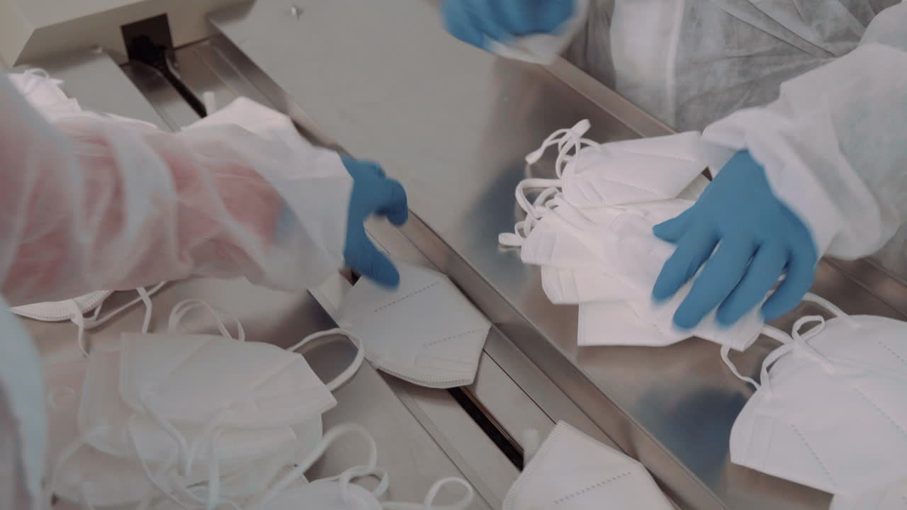 안면 마스크 유형 h95 포장용 컨베이어 라인