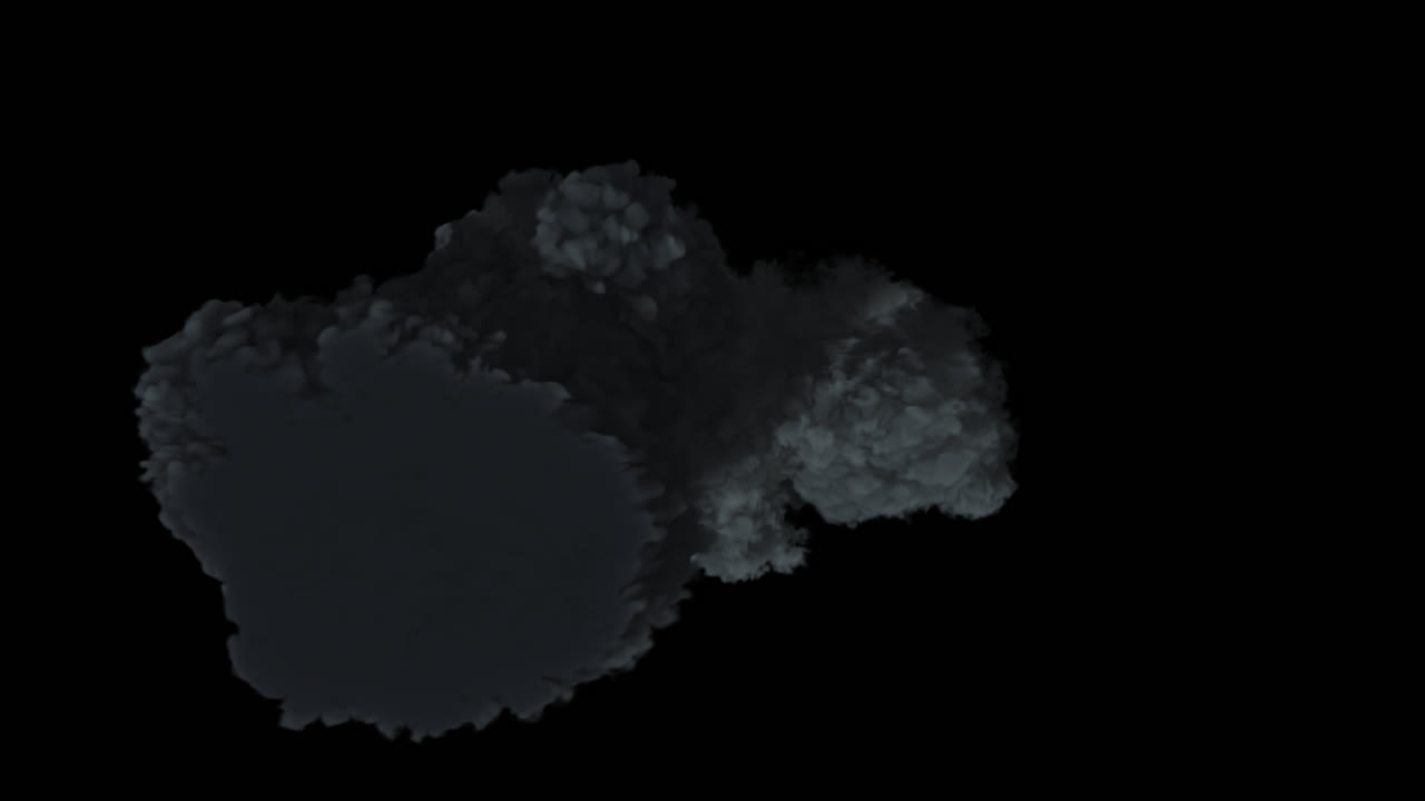 explosión con fuego y humo