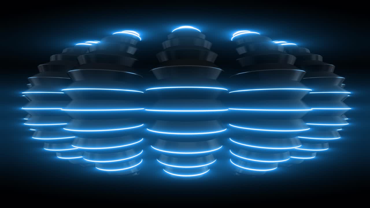 Abstract Neon Geometric Sphere