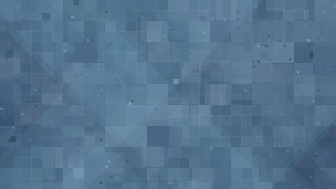 Blue geometric grid pattern, digital data interface, futuristic corporate atmosphere, loopable abstract motion background