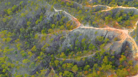 Aerial-view-of-the-landscape-around-Pai,-Thailand