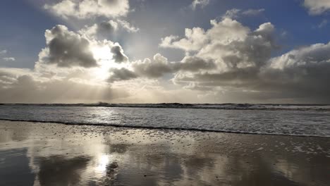 escena de la playa
