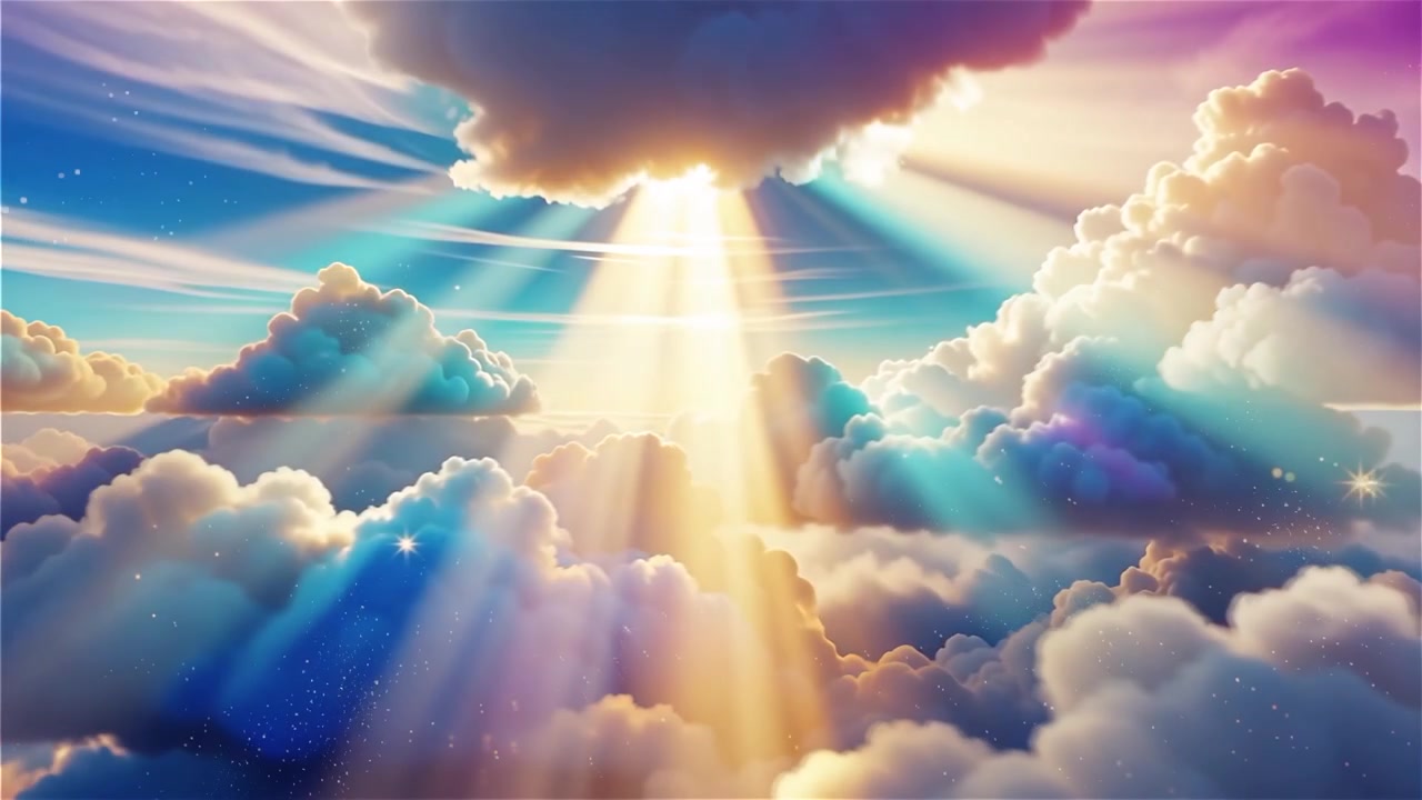 Sfondo di Adorazione Cristiana con Luce Celeste