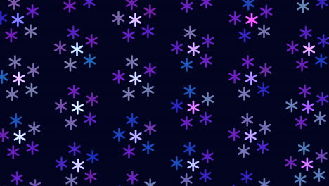 elegante patrón de copos de nieve negro y púrpura simetría, complejidad e impacto visual