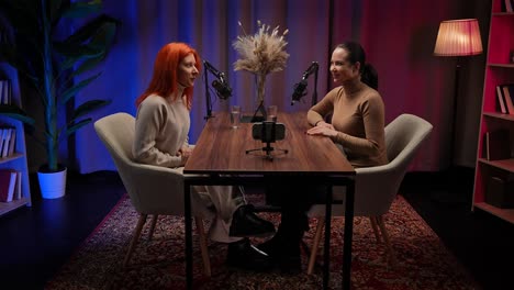 podcast interview with two women
