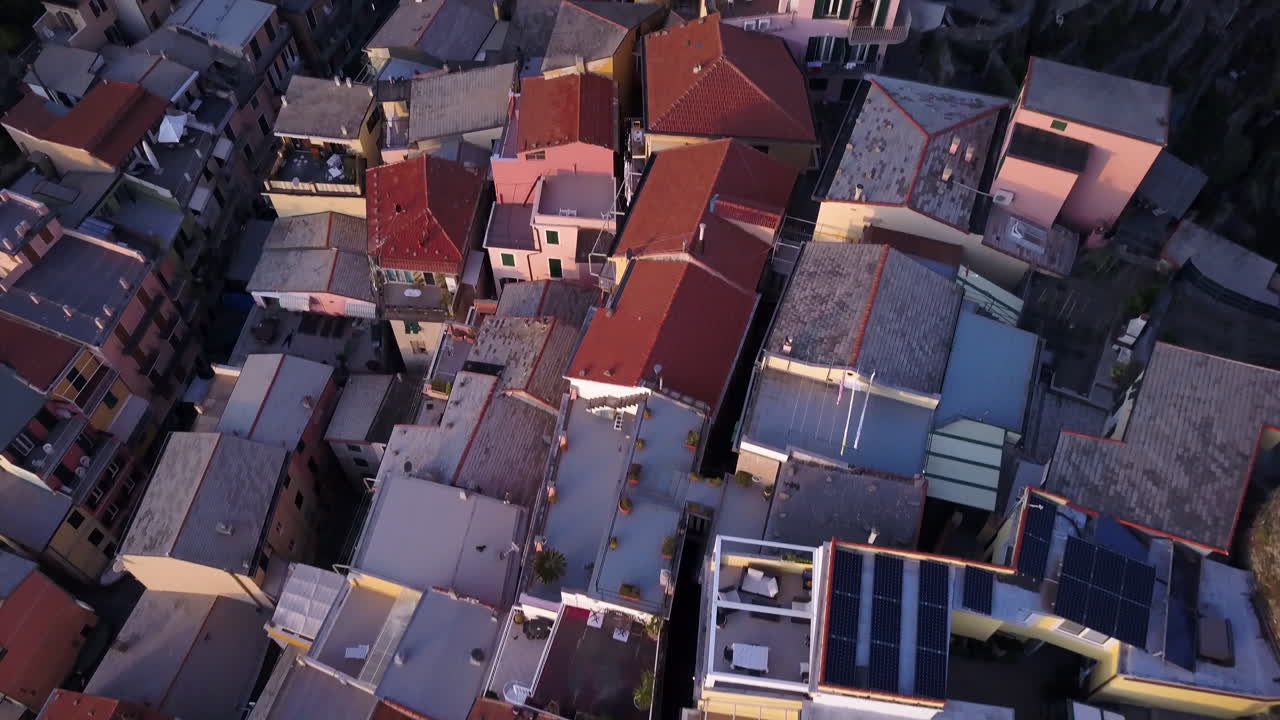 Aerial View of Manarola in Cinque Terre, Italy