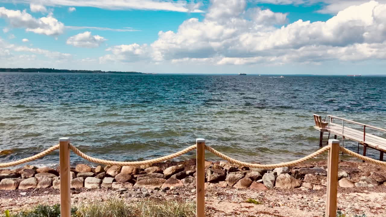 해안에서 멋진 바다 전망