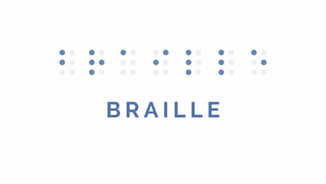braille sistema de escritura para ciegos animación tipografía