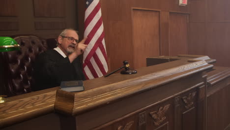 judge scolding a person in the court room