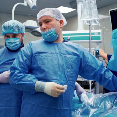 ultrasound machine and ultrasonography in surgery. medical equipment, healthcare concept. selective focus of process