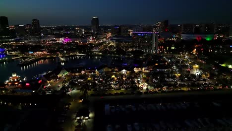 Long-Beach-California-Estados-Unidos-En-La-Noche