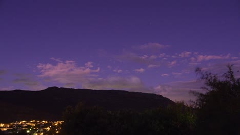 el atardecer púrpura a la noche el lapso de tiempo 4k
