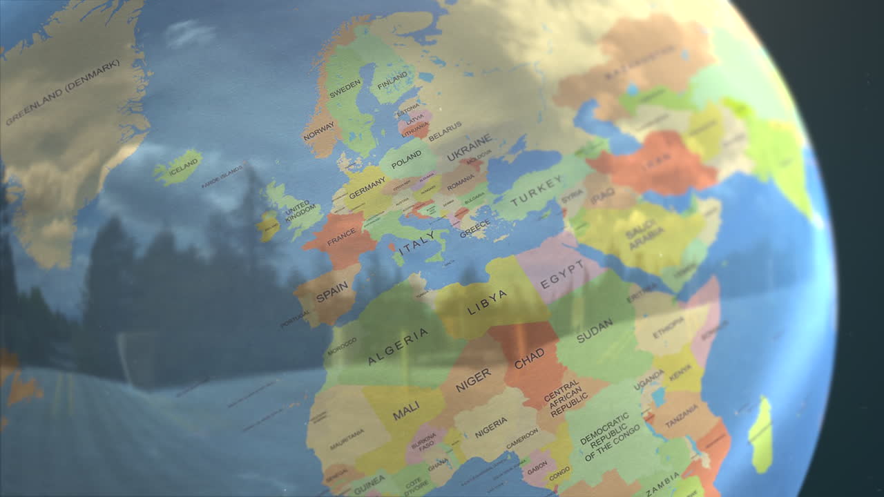 여름 시간 에 여행 할 수 있는 나라 들 의 면적 을 가진 세계 지도