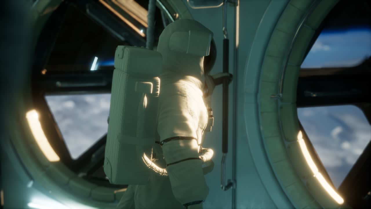 ⁇ 도 우주 정거장 안의 우주비행사