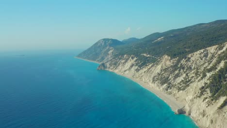 egremni beach lefkada aerial distance shoot