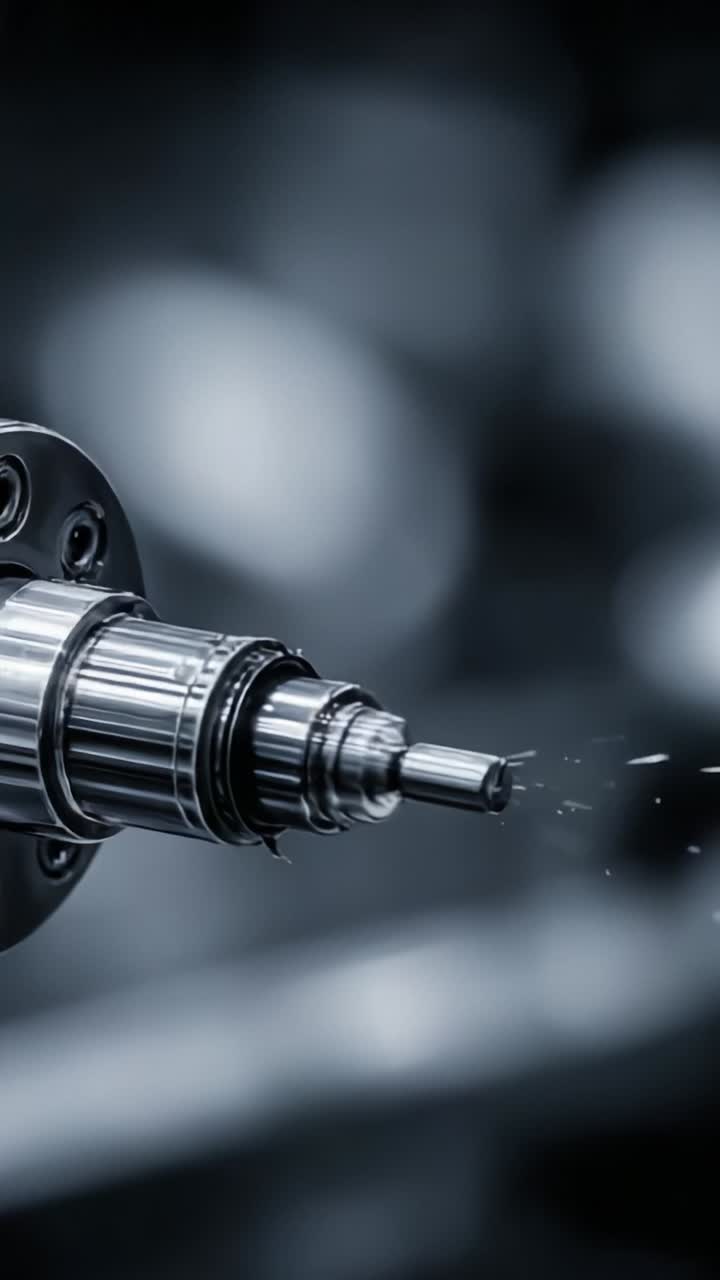 Precision Engineering: A Close-Up View of an Industrial Component with Fine Details and Mechanisms, Highlighting the Intricacies of Machinery in Motion