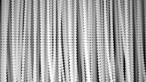 the curtain / wall made of metal balls hanging on the strings creates an ideal background. magnetically attracted metal.