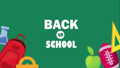 back to school lettering with supplies
