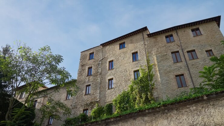 Architetture rinascimentali nella città medievale di Spoleto, Provincia di Perugia, Umbria, Italia