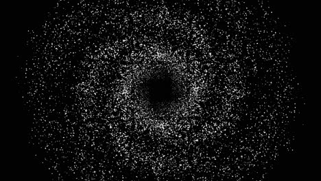 túnel de partículas abstractas