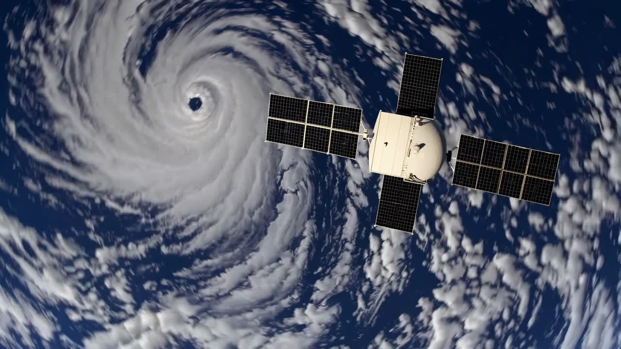 Satellite captures stunning view of hurricane swirling over ocean from space in high-resolution details