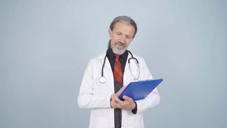 emotional and tearful doctor.