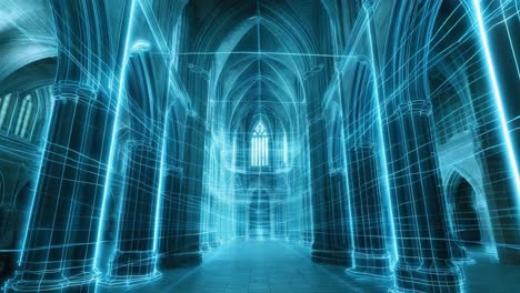 3d render of a gothic church interior