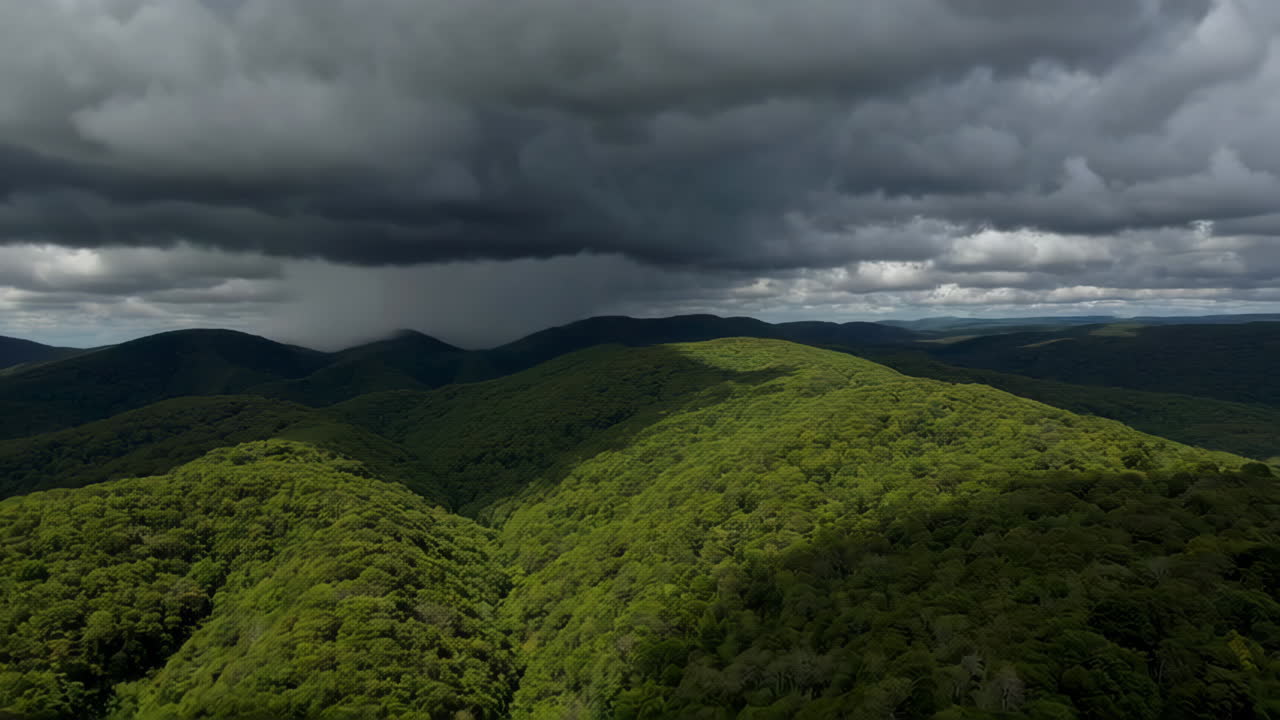 Stormy Mountain Range Overlook