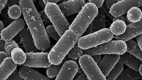 detailed microscopic view of bacteria: an intricate examination of microbial life under high magnification showcasing their unique structures and characteristics