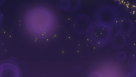 gráfico de movimiento de fondo de lujo con partículas doradas y azules bokeh