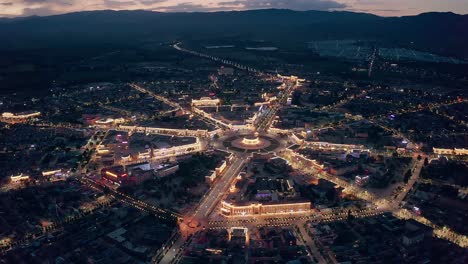 night view of turks bagua city.