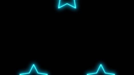 light blue star neon glowing animation motion graphics