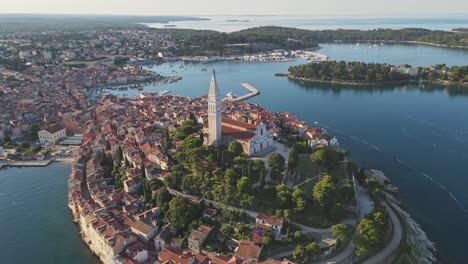 aerial view of rovinj, istria, croatia
