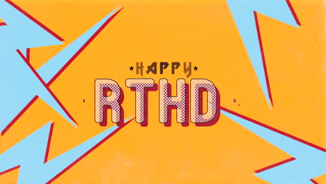 ¡una celebración audaz! ¡una tarjeta de cumpleaños dinámica de relámpago!