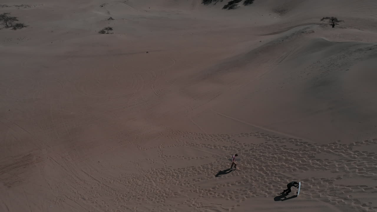 huacachina, 페루, 사막, 드론 공중