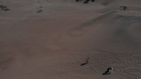 huacachina, perú, desierto, drone aéreo
