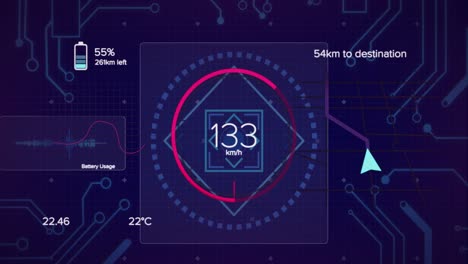 Animation-Der-Finanzdatenverarbeitung-über-Computerplatine