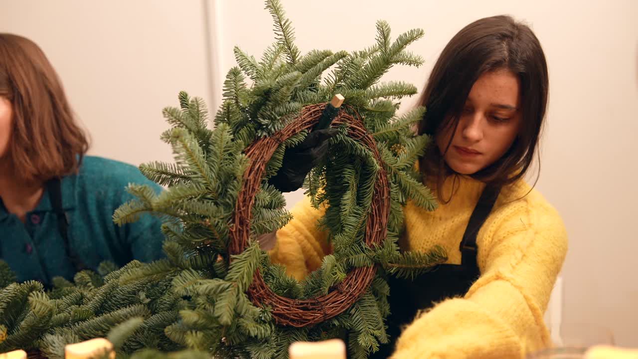 크리스마스 꽃받침을 만드는 것