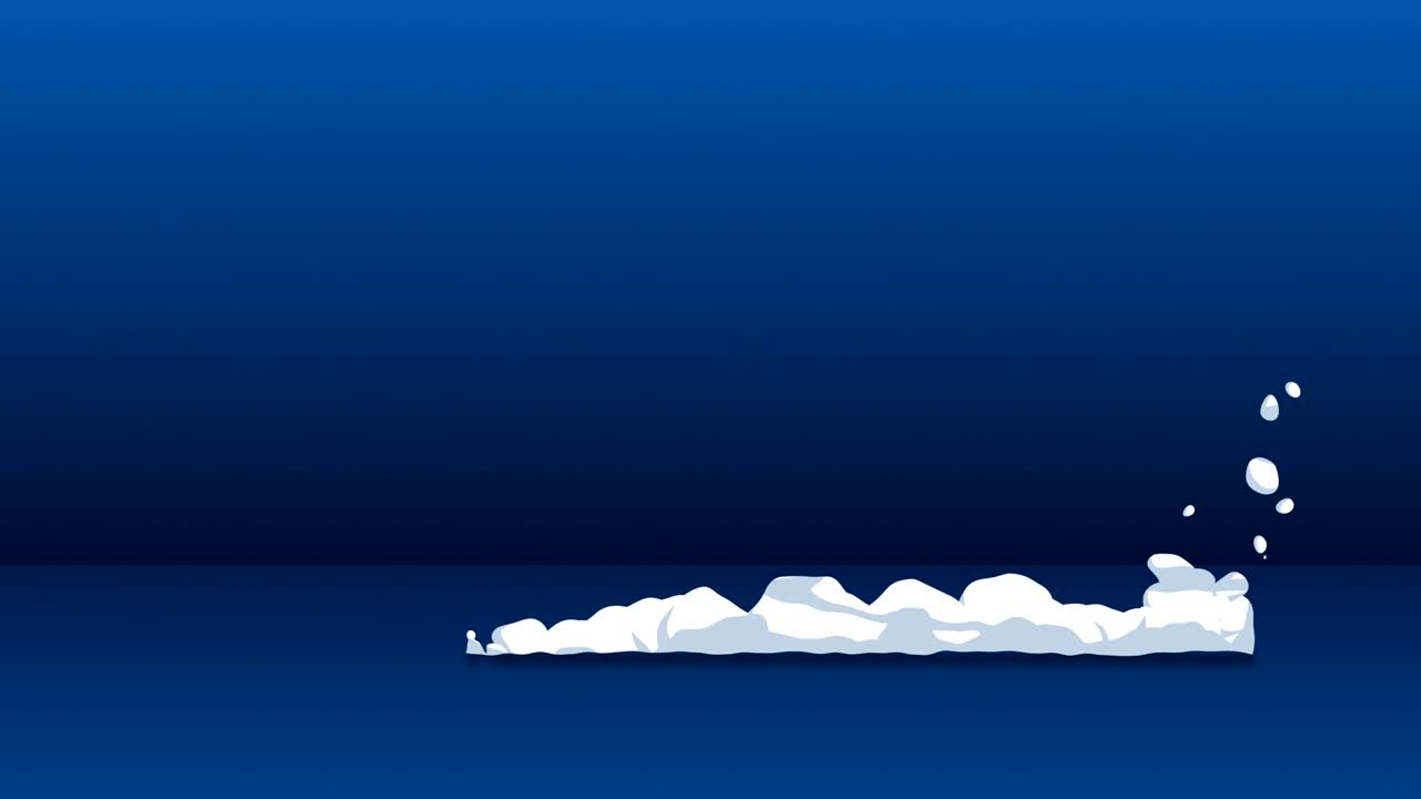 빠른 움직임에서 연기 애니메이션. 게임에 대한 애니메이션 요소. 만화 증기 구름. 루프 블루 애니메이션.