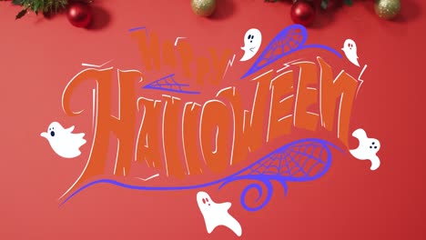 Animation-Eines-Fröhlichen-Halloween-Textes-über-Weihnachtsdekorationen