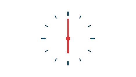 reloj - imágenes de dibujos animados en 4k. flechas - horas, minutos en el reloj. lapso de tiempo del reloj. loopable. video de stock