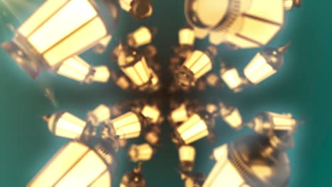 animación de bucle del festival de la linterna de luz brillante