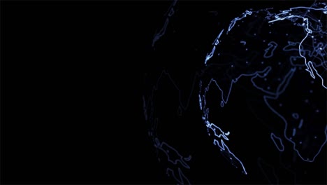 digital globe animation. 3d rendering. seamless loop.
