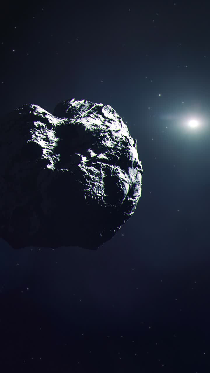 asteroide en el espacio