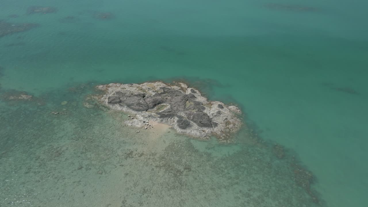 Beautiful Paradise Drone Aerial View Telok Melano Sarawak, Kampung Telok Melano was once a shelter during sea storms for traders from Sambas, Indonesia to Kuching