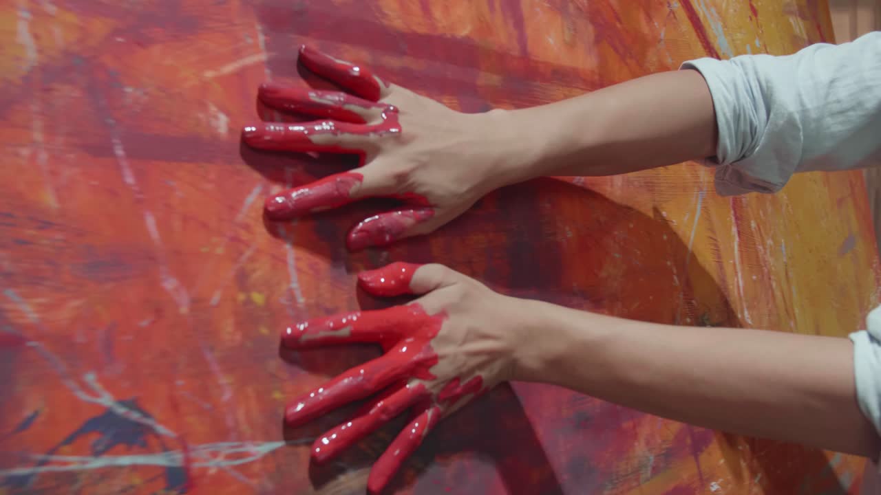 Hand Holding Paint Brush Painting Art