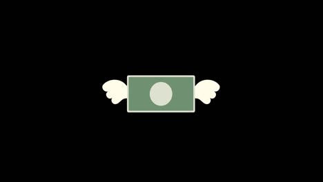 an animation of money with feathers flying in the air