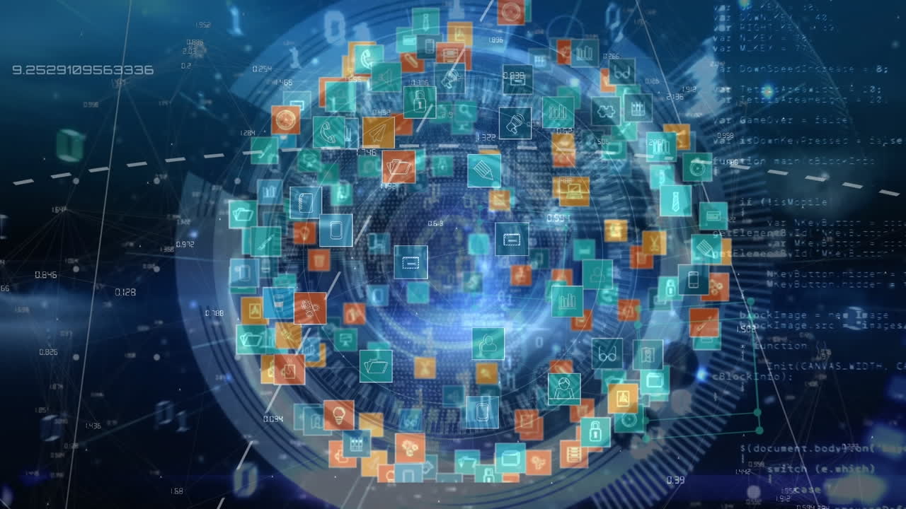 animación de los iconos de las redes sociales a través del escaneo de alcance