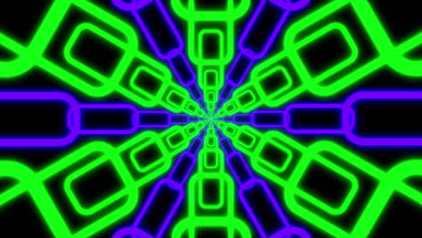 animación de formas en movimiento sobre fondo negro
