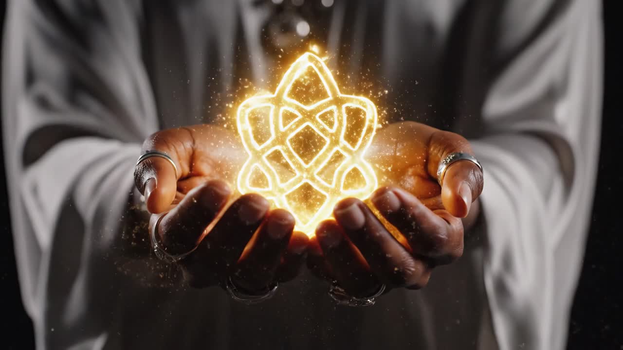 Hands Holding Magical Energy